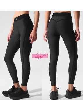 Alo Airlift High-Waist 7/8 Line Up Leggings Black Tights Sporty Skinny Pants L
